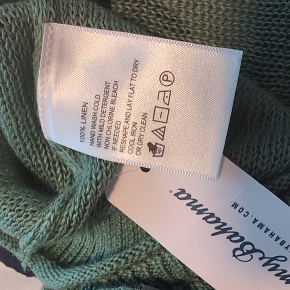 Tommy Bahama Cedar Linen Long-Sleeve Bateau-Neck Sweater Size Large - Picture 7 of 7